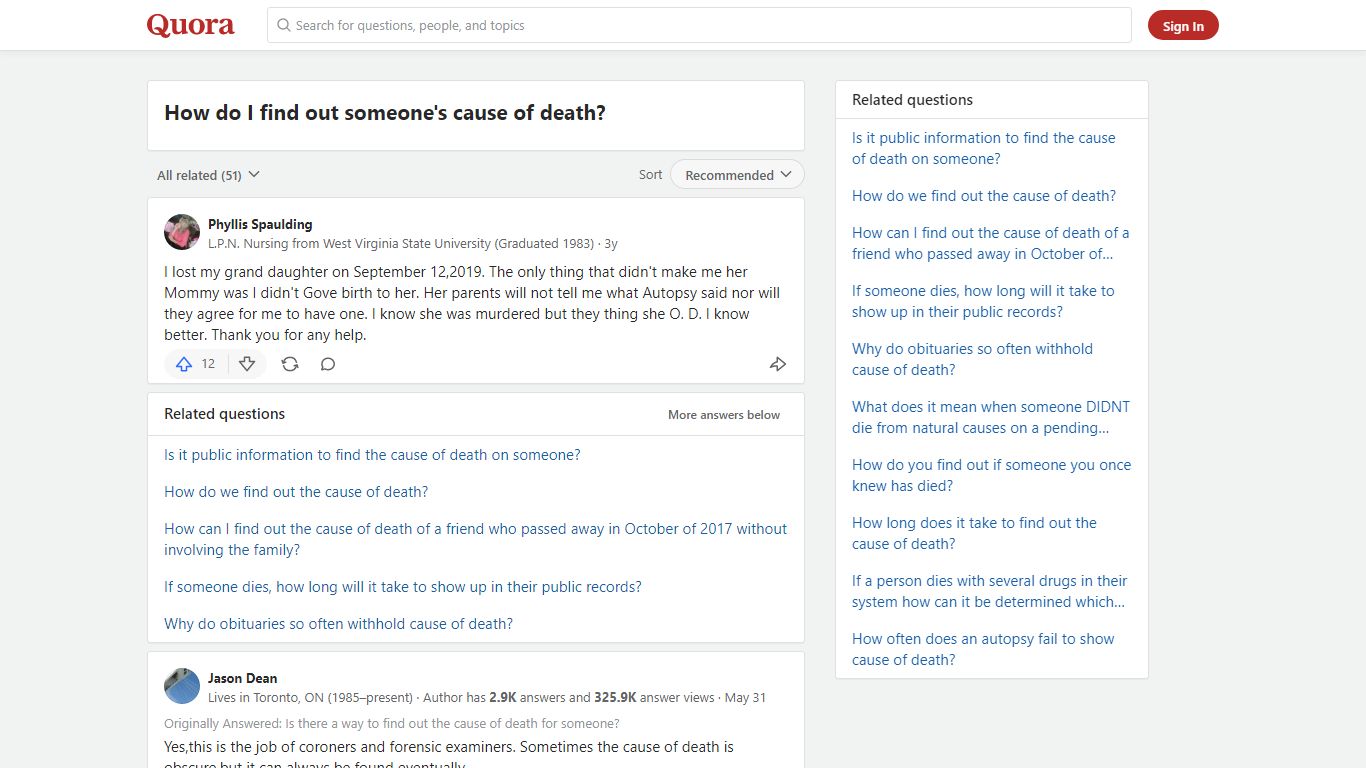 How to find out someone's cause of death - Quora